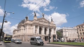 Ukraine lviv opera house wonderful old architecture gothic style 