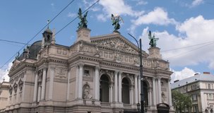Ukraine lviv opera house architecture shooting amazing tourism travel sightseeing vacation 