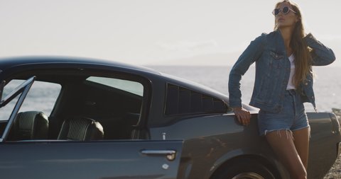 459 Sexy women in sports car Stock Video Footage - 4K and HD Video
