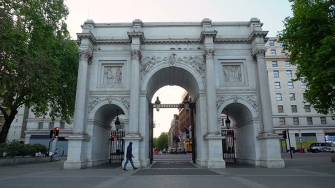 Marble Arch During Sunset in London, UK - June 2019