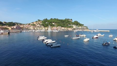 Beautiful village of Porto Azzurro. Elba Island, Tuscany, Italy