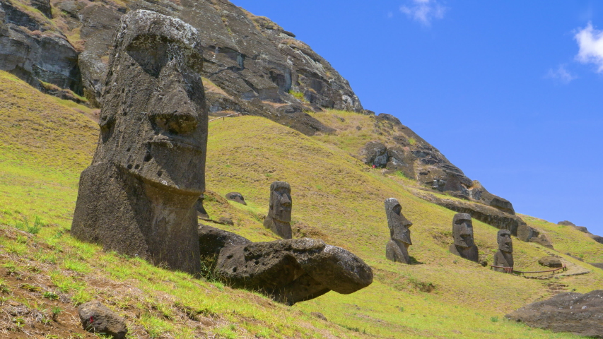 Hills in the landscape on Easter Island, Chile image - Free stock photo ...