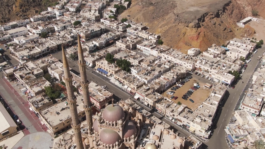 Mosque in Egypt, Sharm El Sheikh, epic cinematic drone shots, zooming and rotating around and top Royalty-Free Stock Footage #1031985869