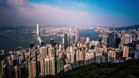 Hong Kong Island time lapse shot