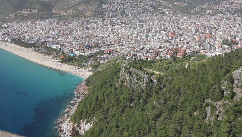 Alanya Town of Antalya Province in Turkey. Castle. Alanya cityscape. Cleopatra