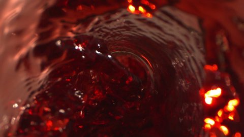 Wine Pouring with Swirl Whirlpool from Bottle in the Glass on Phantom and Laowa