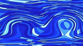 Animated video screen saver or transition with a blue wave surface smoothly changing and moving