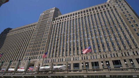 Merchandise Mart Building at Downtown Chicago - CHICAGO, USA - JUNE 11, 2019