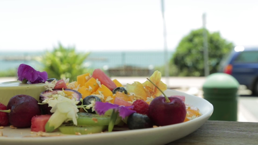 Wide View of Food Plate 스톡 동영상 비디오(100% 로열티 프리) 1032059819 | Shutterstock