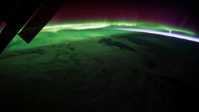 Planet Earth view seen from the International Space Station with Aurora Borealis , Time Lapse 4K. Images courtesy of NASA Johnson Space Center. 