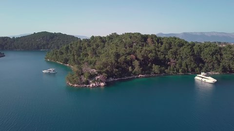 Flying above Mljet's Islands Croatia