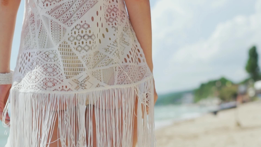 white net beach dress