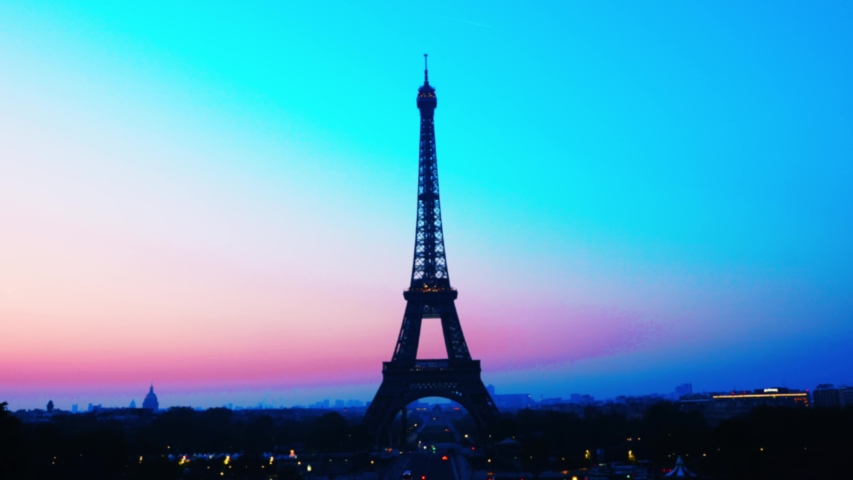 4K Timelapse sunrise Eiffel Tower in Paris, France | Shutterstock HD Video #1032090560