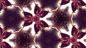 complex red composition of particles that form cells. 3d looped smoothed particles animation with a kaleidoscope effect. Science fiction background, microworld or cyberspace 36