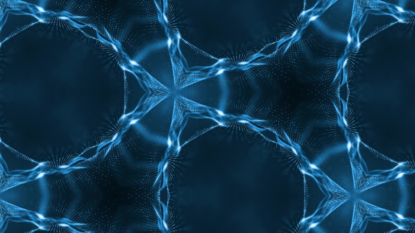 complex blue composition particles that form Stock Footage Video (100%