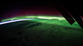 Planet Earth view seen from the International Space Station with Aurora Borealis , Time Lapse 4K. Images courtesy of NASA Johnson Space Center.