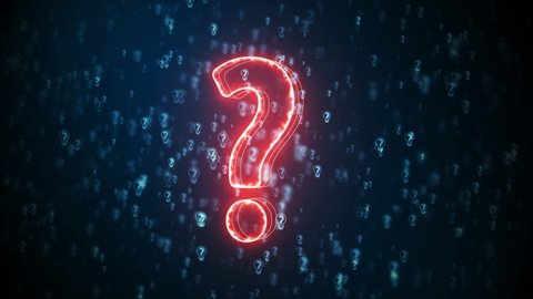 Question mark neon sign Background