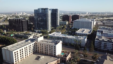 Aerial view of Santa Ana, California.