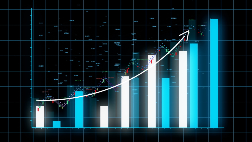 4k Hud Graph with Rising Stock Footage Video (100% Royalty-free ...