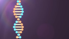 shiny DNA spiral molecule rotating in space seamless loop animation background new quality beautiful natural health cool nice stock 4k video footage