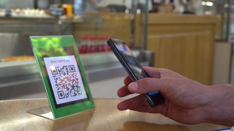 QR code pay. To use a QR code payment the consumers scans the QR code displayed by the merchant with their phones to pay for their goods.They enter the amount they have to pay and finally submit