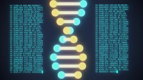 DNA spiral shape molecule decoding on lcd screen seamless loop animation background new quality beautiful natural health cool nice stock 4k video footage - Powered by Shutterstock - Get 15% off with code: PIKWIZARD15