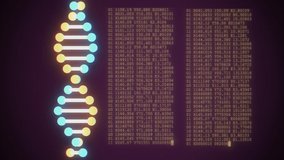 DNA spiral shape molecule decoding on lcd screen seamless loop animation background new quality beautiful natural health cool nice stock 4k video footage - Powered by Shutterstock - Get 15% off with code: PIKWIZARD15