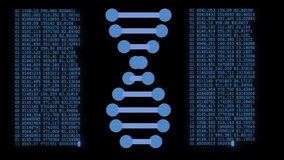 DNA spiral shape molecule decoding on lcd screen seamless loop animation background new quality beautiful natural health cool nice stock 4k video footage - Powered by Shutterstock - Get 15% off with code: PIKWIZARD15