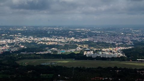 Timelapse of mysore city from chamundi hills