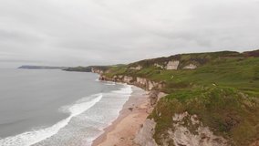 Aerial Shot Coastline of Northern Ireland