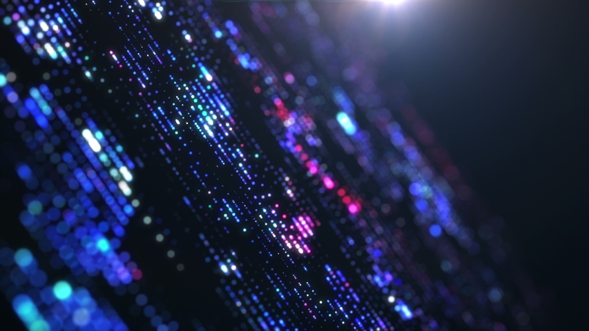 Flow of digital information. Global connection concept. Technology motion background.  Big data visualization. Blockchain. 4k animation multicolored. | Shutterstock HD Video #1032229841