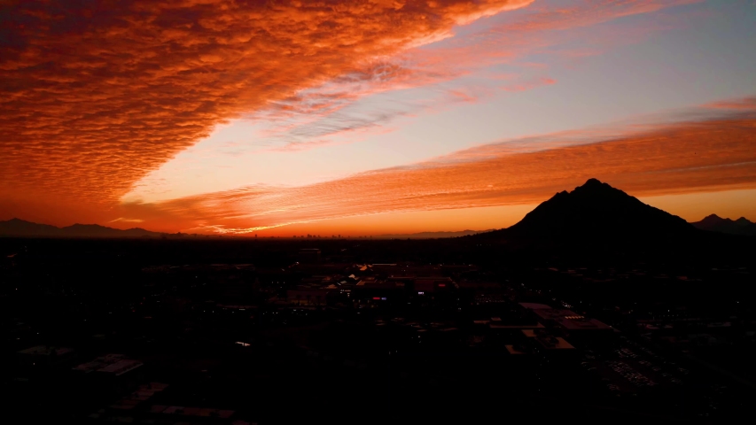 Aerial view of Scottsdale Arizona what a beautiful sunset