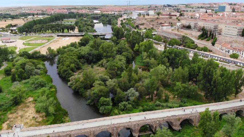 Salamanca, Spain- Puente Romano (Roman Era Bridge) on the Tormes River