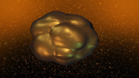 3D Rendering.Gold Meteor background animation,abstract asteroid background