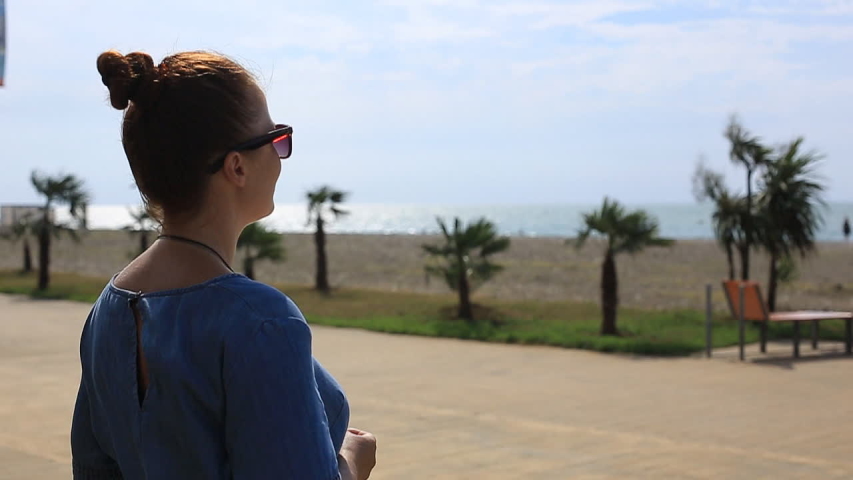portrait lifestyle Caucasian women on the beach,the concept of a healthy lifestyle and recreation.