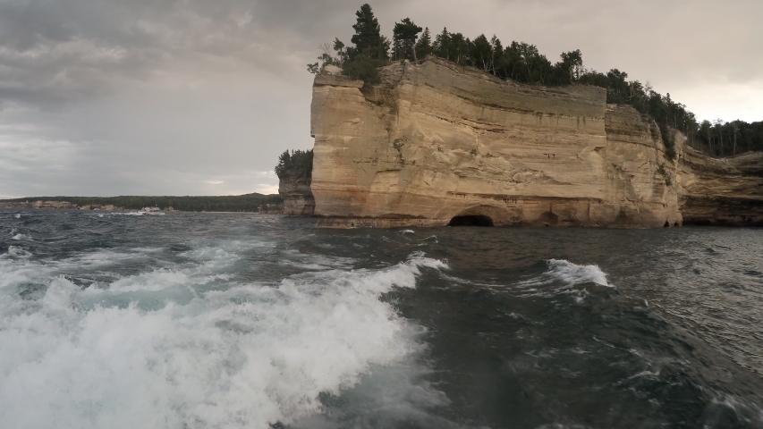 Lake Superior coastline at Pictured Rocks National Lakeshore on Upper Peninsula, Michigan