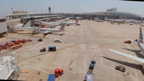 Dallas Fort Worth Airport airfield - DALLAS, TEXAS - JUNE 20, 2019