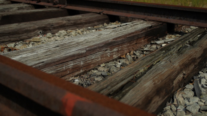 CALIFORNIA - Summer 2018 - Men digging and building railroad - mid-19th century. 1800s Western Transcontinental Railroad construction. Recreation of California Gold Rush era. Laboring in the sun.