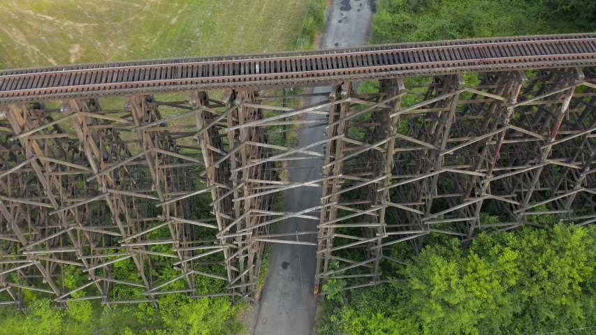 wooden train bridge