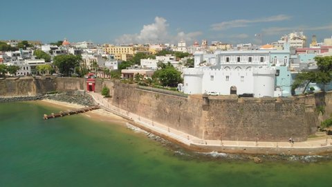 16th-century residence of the island's governor at Old San Juan, Puerto Rico Aerial view of the Old San Juan, Puerto Rico