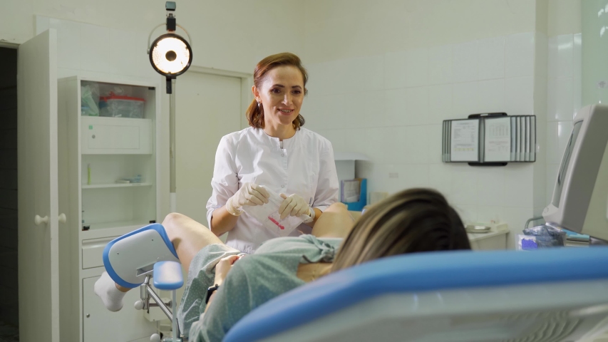 The Gynecologist is Preparing for Stock Footage Video (100