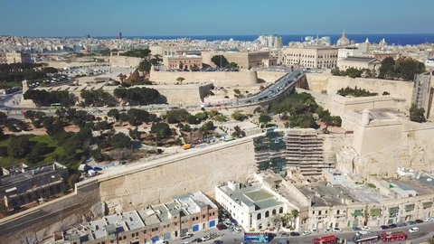 Aerial view of Malta's capital - Valletta
Valleta's waterfront, Upper Barrakka Gardens and Lower Barrakka Gardens