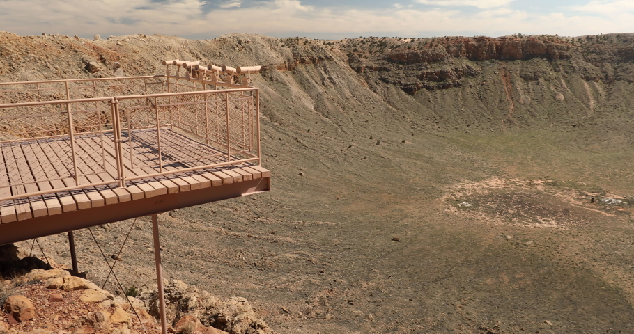 Meteor impact crater in Coconino County Arizona USA near Flagstaff.