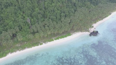 Pasir panjang or long beach in labengki island, southeast sulawesi, indonesia