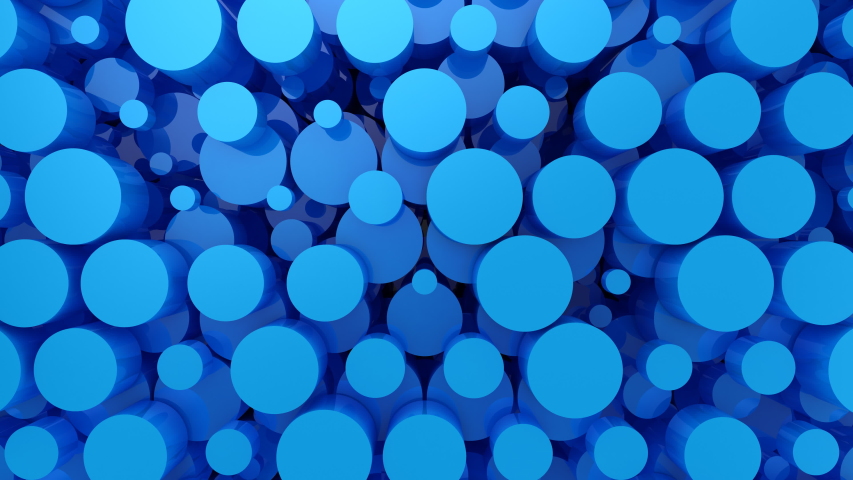 Background of Cylinders. Abstract background, 2 in 1, loop, created in 4K, 3d animation