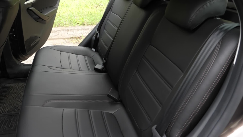 Beautiful Leather Car Interior Design, Black Leather Seat