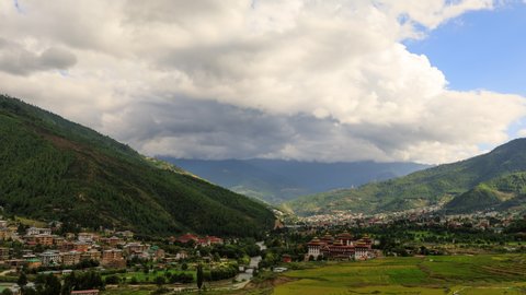 Time Lapse of the city of Thimphu, the capital of Bhutan.