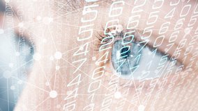 Cyber threats security, woman eye and tech connections - Powered by Shutterstock - Get 15% off with code: PIKWIZARD15