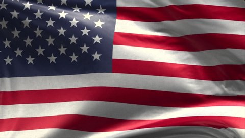 Realistic Flag of United States of America Loop
