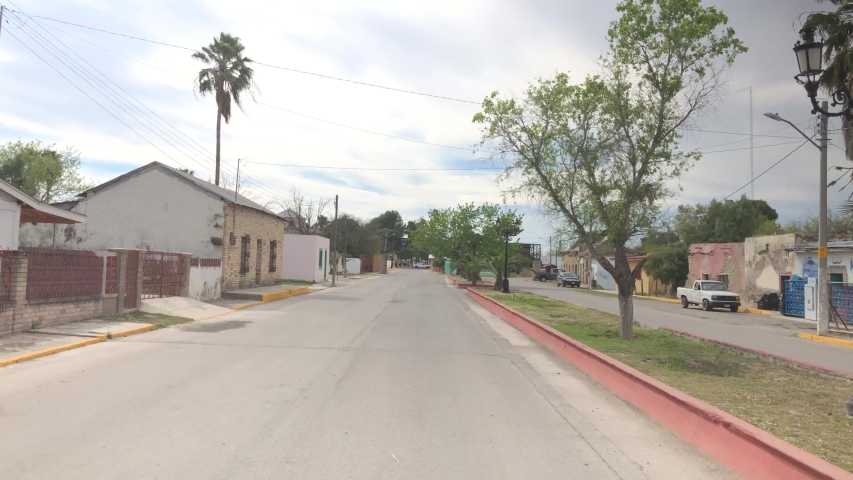 Guerrero Coahuila Mexico driving through